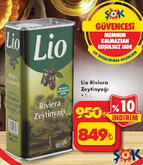LİO RİVİERA ZEYTİNYAĞI 5 L fiyat ve kampanya bilgisi
